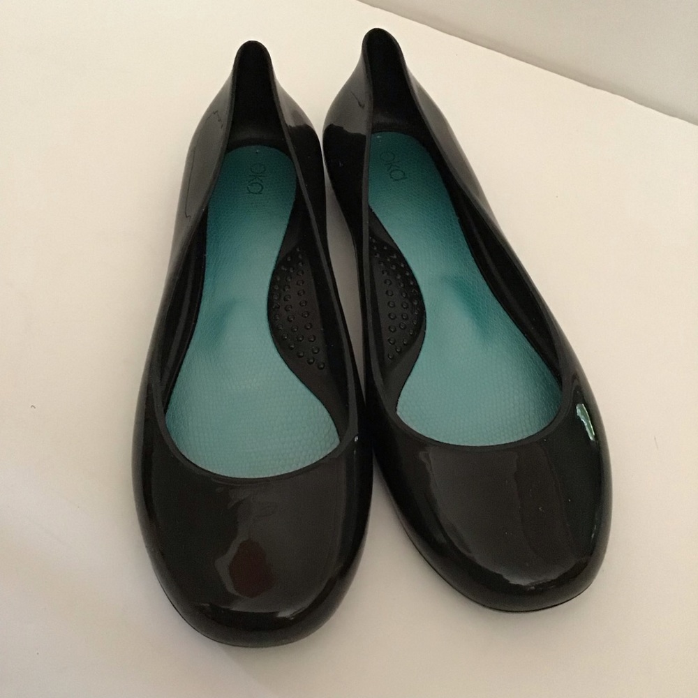 OKA-B Blue Slip on Casual Jelly Ballet Flat for women size 7